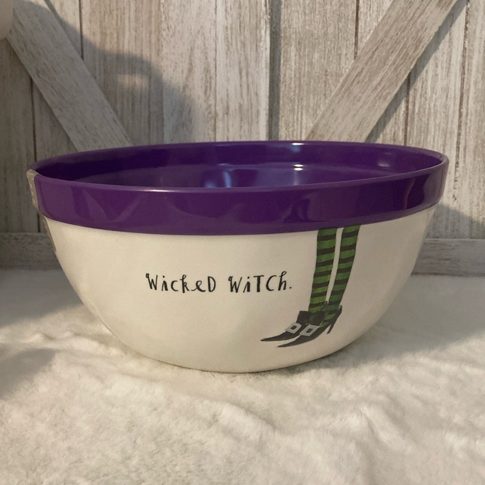 Rae Dunn Wicked Witch Halloween Melamine Large Bowl